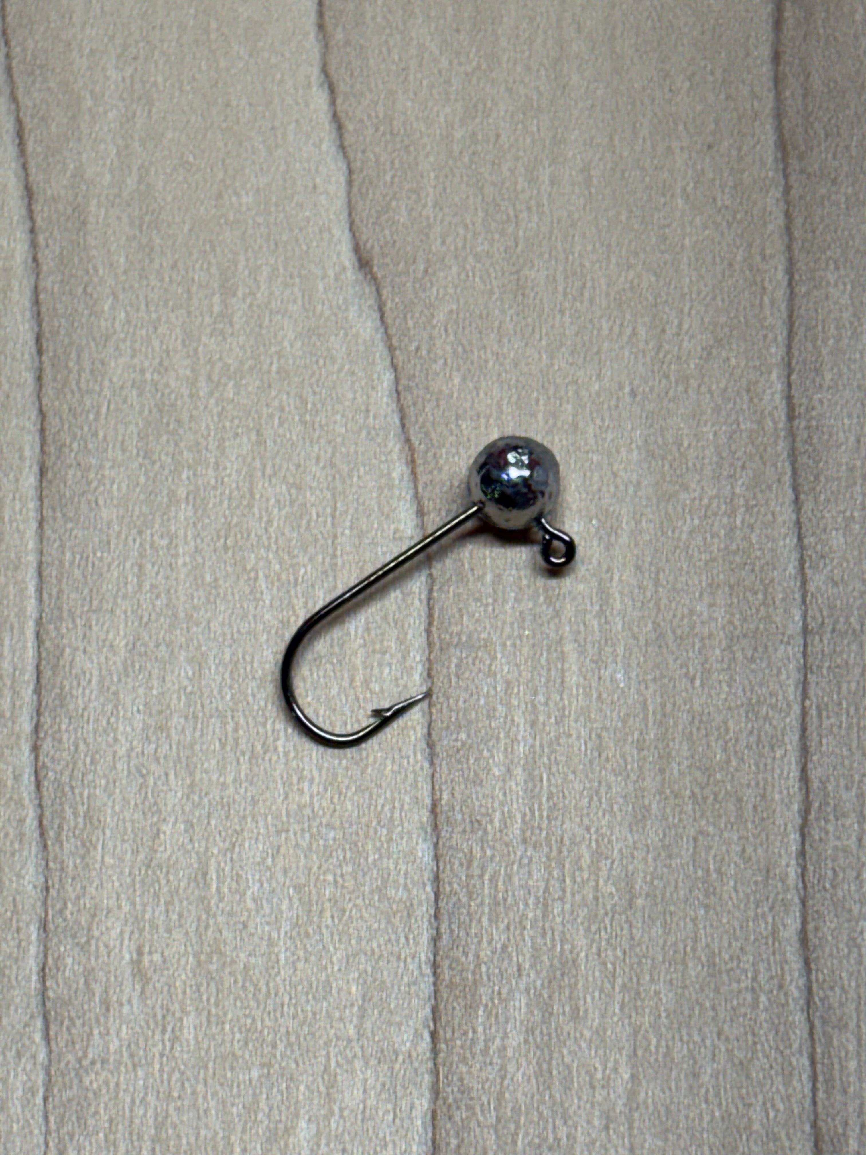 Round Jig Head Black Nickel J Hook
